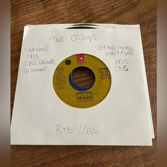 The O’JAYS- Single 7” Vinyl Record 45 Rpm- 1975 - CBS Records - Picture 3 of 4